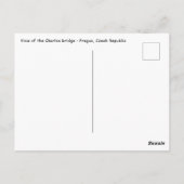 プラハのチャールズ橋の眺め ポストカード (裏面)