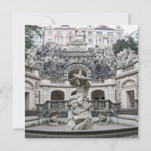 プラハのネプチューン像の噴水 (正面)