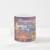 プラハの冬の夜 フロストグラスマグカップ (正面左)
