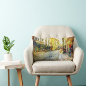 プラハの古い水彩画の通り ランバークッション (椅子)