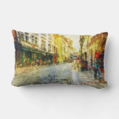 プラハの古い水彩画の通り ランバークッション (裏面)