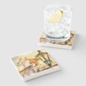 プラハの古い部分の通り ストーンコースター (横)