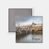 プラハの土産写真で嵐の日 マグネット (正面/裏面)