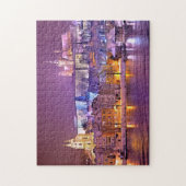 プラハの夜の川の教会の街並み11" x 14" ジグソーパズル (縦)