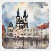 プラハの夜 スクエアシール (正面)