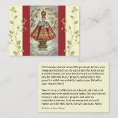 プラハの天使の祈りの言葉の幼児イエス・キリスト 名刺 (正面/裏面)