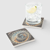 プラハの天文時計 ストーンコースター (横)