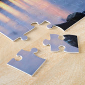 プラハの川のたそがれの眺めの記念品の写真 ジグソーパズル (側面)