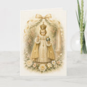 プラハの幼子イエスを描いた伝統的なカトリック教の結婚式 カード (正面)