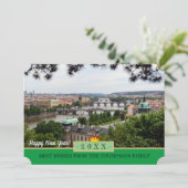 プラハの橋と新年おめでとう!カード/プラハ シーズンカード (スタンド正面)