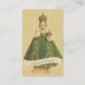 プラハの祈りの言葉の神聖なカードの奇跡的な幼児イエス・キリスト 名刺 (正面)