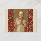 プラハの神聖なカードの幼児イエス・キリスト 名刺 (正面)