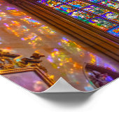 プラハの聖ビタス大聖堂ステンドグラス窓 ポスター (角)