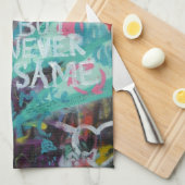 プラハの落書き キッチンタオル (四つ折り)