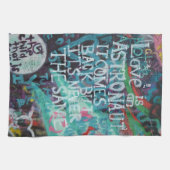 プラハの落書き キッチンタオル (横)