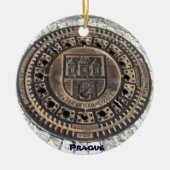 プラハの通りカバーオーナメントのチェコスロバキア共和国 セラミックオーナメント (正面)