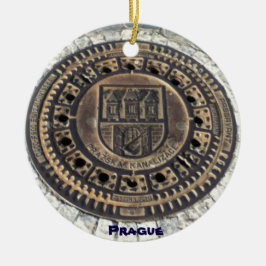 プラハの通りカバーオーナメントのチェコスロバキア共和国 セラミックオーナメント