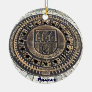 プラハの通りカバーオーナメントのチェコスロバキア共和国 セラミックオーナメント