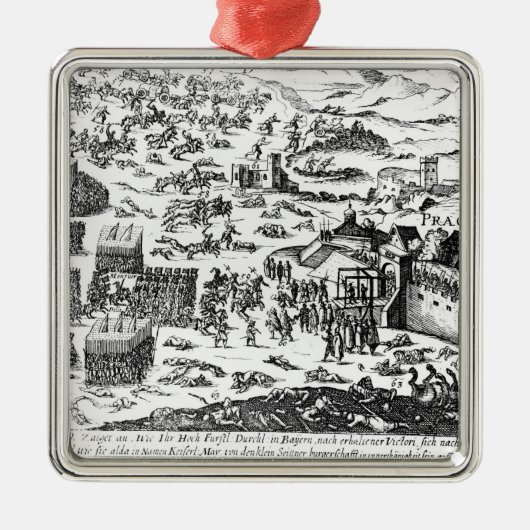 プラハのDefenestration、1618年 メタルオーナメント (正面)