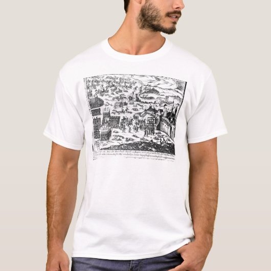 プラハのDefenestration、1618年 Tシャツ (正面)