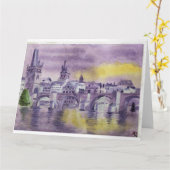 プラハを思い出す カード (黄色い花)