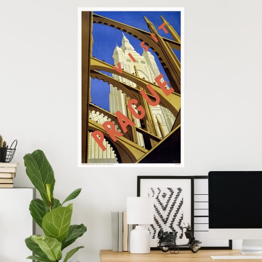 プラハを訪問 ポスター (ホームオフィス)