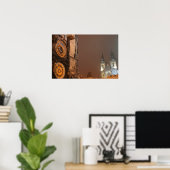 プラハアットナイトプリント ポスター (ホームオフィス)