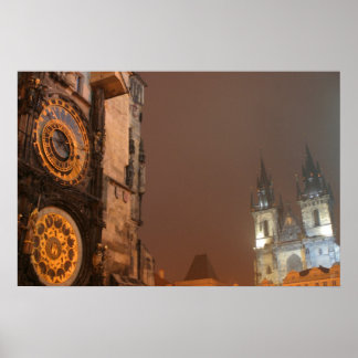 プラハアットナイトプリント ポスター