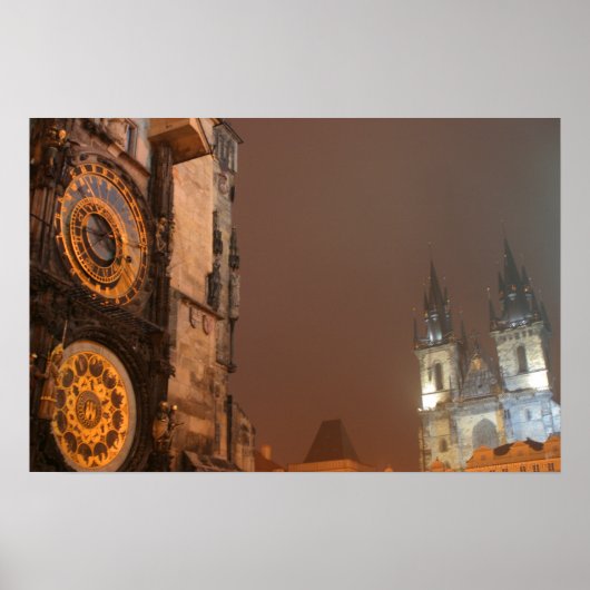 プラハアットナイトプリント ポスター (正面)