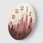 プラハエレガントのアクリル工芸品 | ラージ壁時計 (傾斜)