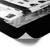 プラハシティスケープ(B&W) ポスター (角)