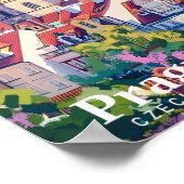 プラハシティチェコアートヴィンテージトラベル ポスター (角)