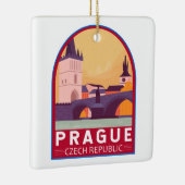 プラハチェコトラベルアートヴィンテージ セラミックオーナメント (右)