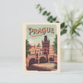 プラハチェコトラベルアートヴィンテージ ポストカード (スタンド正面)