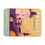 プラハチェコトラベルアートヴィンテージ マグネット (横)