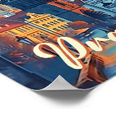 プラハチェコトラベ芸術的ルイラストレーション ポスター (角)