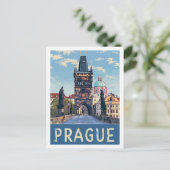 プラハチェコヴィンテージ有名なトラベルプレイス ポストカード (スタンド正面)