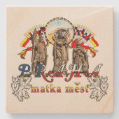 プラハチェコ共和国の石コースター ストーンコースター (正面)