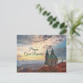 プラハチェコ共和国ウォーターカラーポストカード ポストカード (スタンド正面)