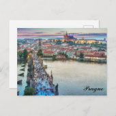 プラハチェコ共和国シャルル橋の旅行写真 ポストカード (正面/裏面)