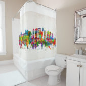 プラハチェコ共和国スカイライン シャワーカーテン (インサイチュ)