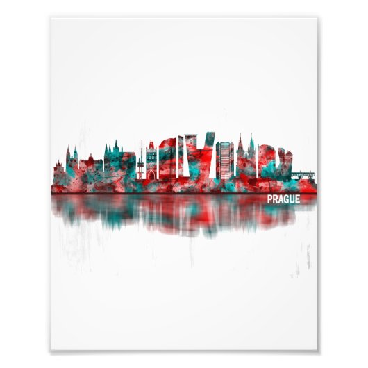 プラハチェコ共和国スカイライン フォトプリント            (正面)