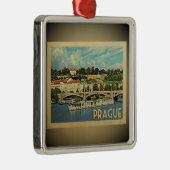 プラハチェコ共和国ヴィンテージトラベルオーナメント メタルオーナメント (右)
