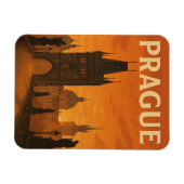 プラハチェコ共和国ヴィンテージ旅行 マグネット (横)