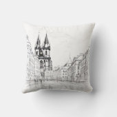 プラハチェコ共和国 クッション (裏面)