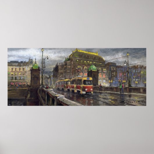 プラハトラムブリッジレジー国立劇場 ポスター (正面)