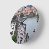 プラハビュー ラウンド壁時計 (傾斜)