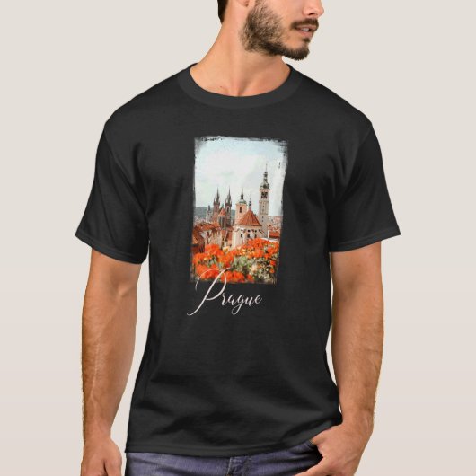 プラハプラハシティプラハプラハ Tシャツ (正面)