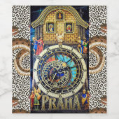 プラハプラハ天文時計 ワインラベル (シングルラベル)