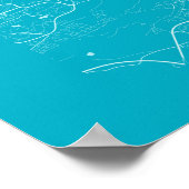 プラハライトブルーシティ地図のポスター ポスター (角)